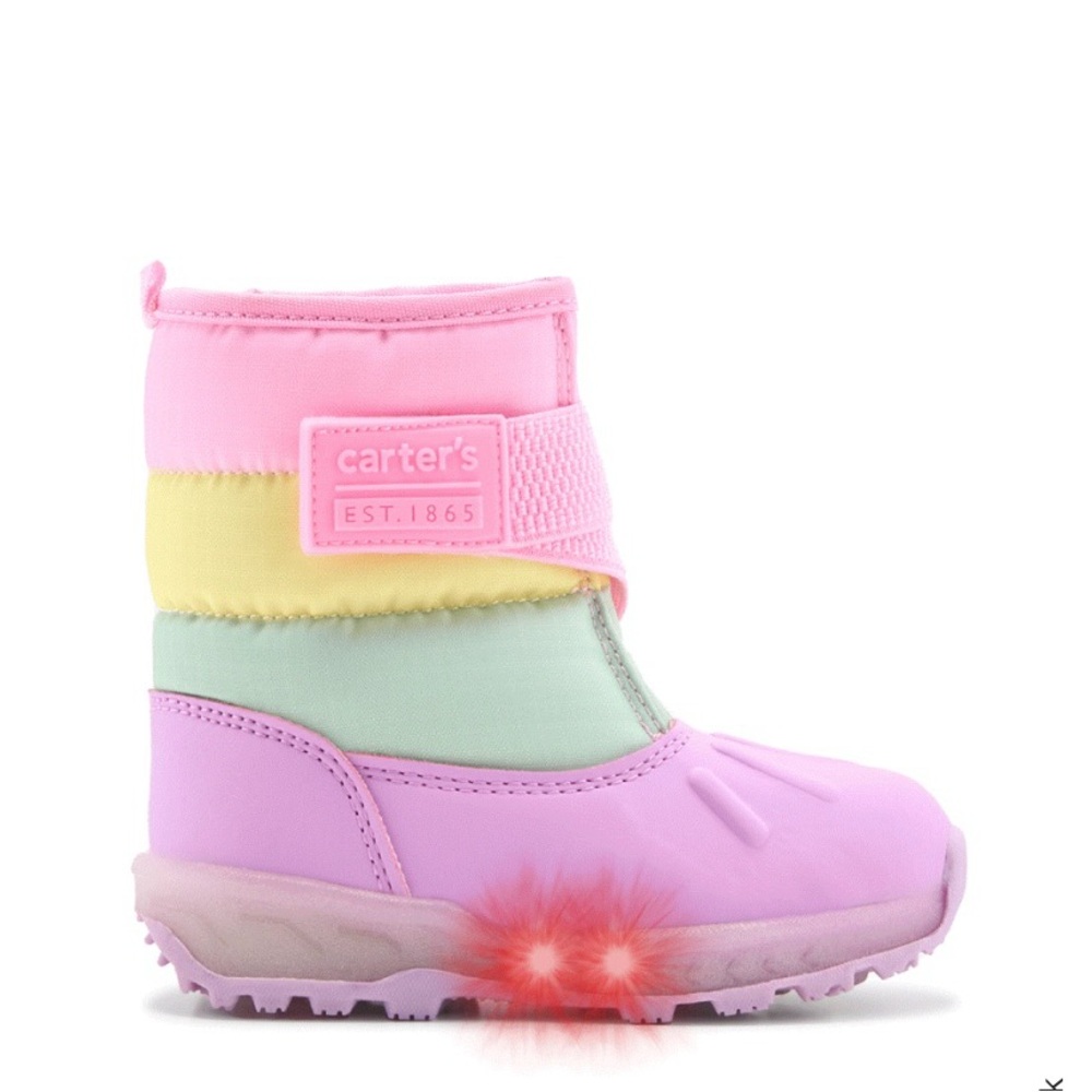 NEW Carter’s Toddler/Little Girl Snow Winter Light Up Boots Pink 12T 11T 7T